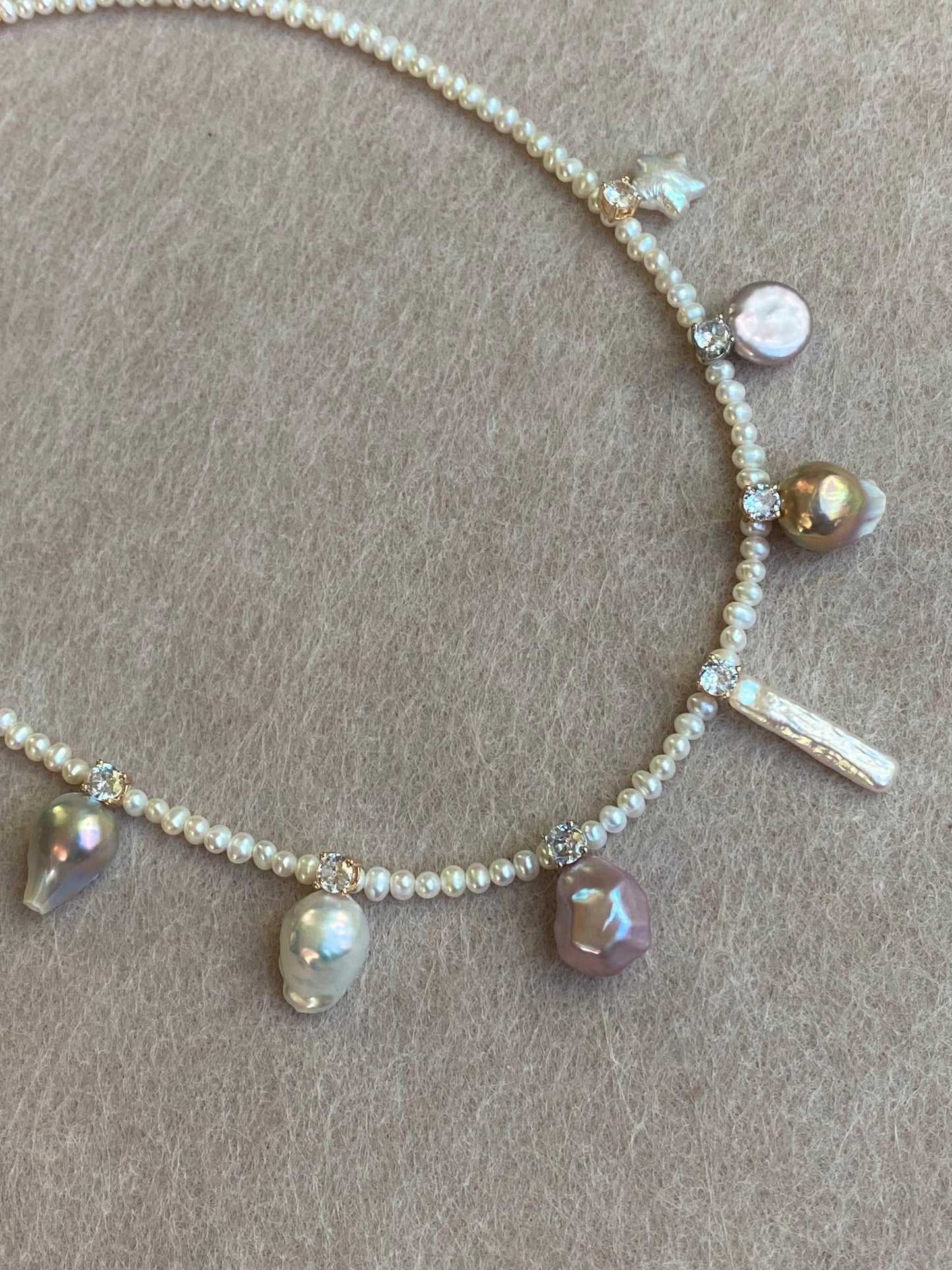 Elegant Dainty Natural freshwater baroque pearl pendant necklace custom made pendant choker necklace birthday gift for her anniversary gift