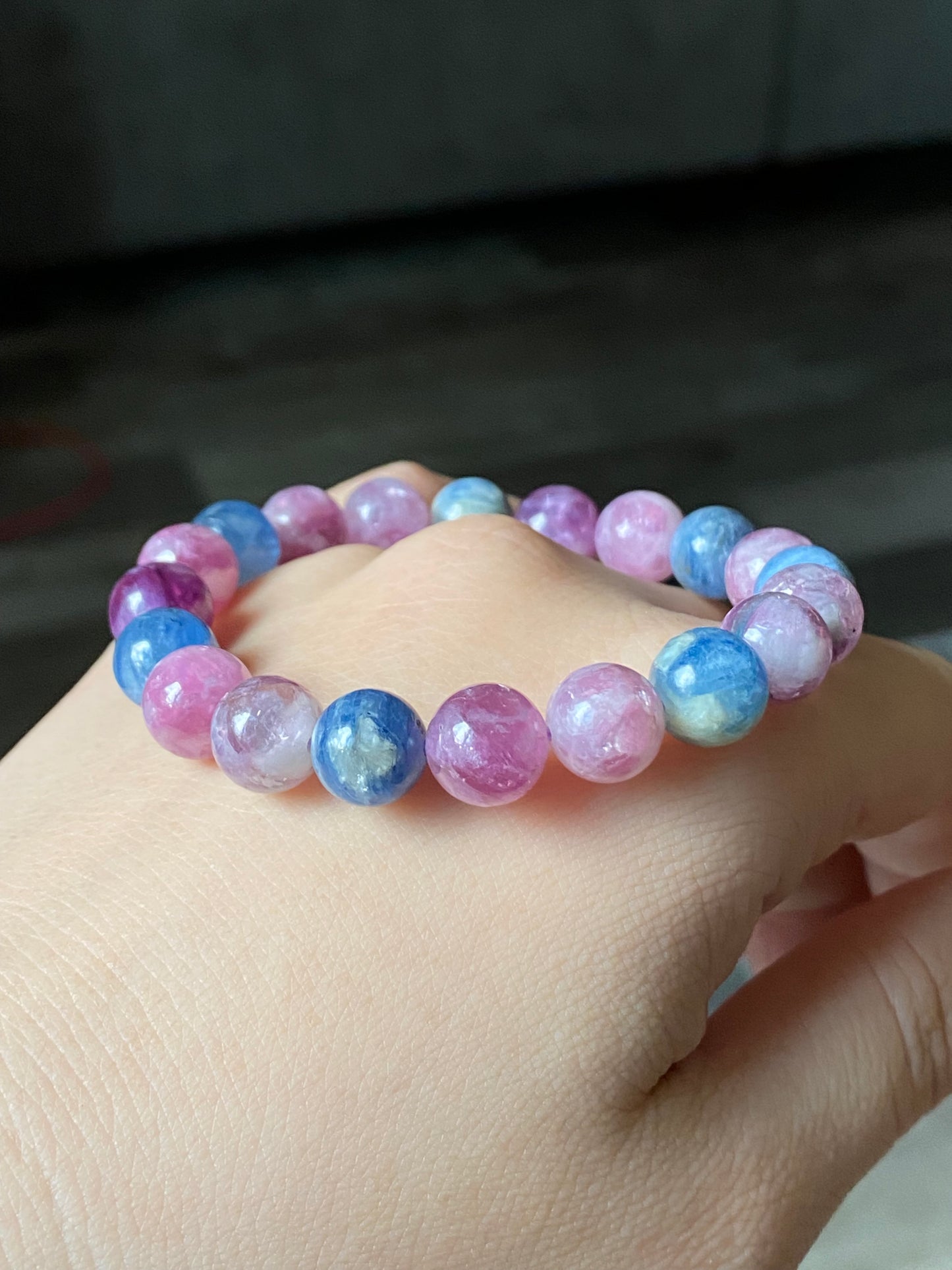 AAAA grade natural colorful mix Lepidolite bracelet, Mica Rutilated Quartz gift for her,birthday gift dainty meditation crystal bracelet