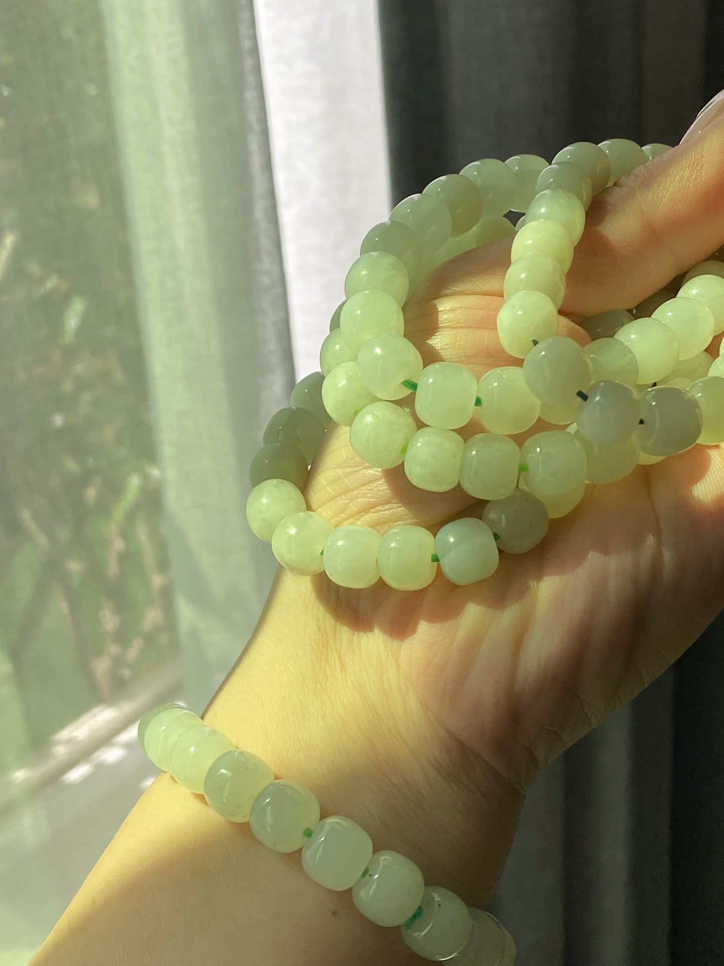 AA Natural White Jade square bead handmade Bracelet Best lucky Gift for her,gift for Mom,meditation crystal bracelet gift for him