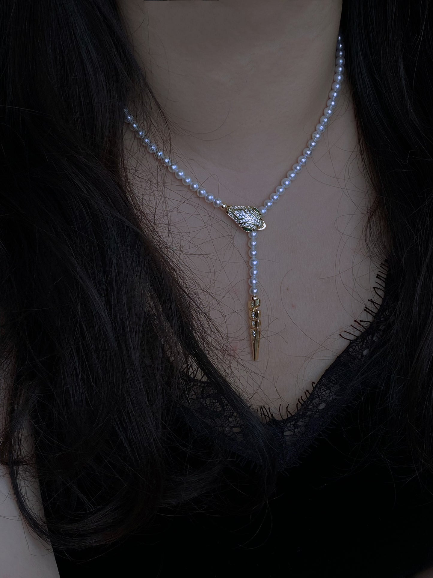 Unique Luxury Freshwater Pearl Adjustable Pearl Necklace with Snake Clasp Choker Necklace Wedding Jewelry gift for her anniversary gift