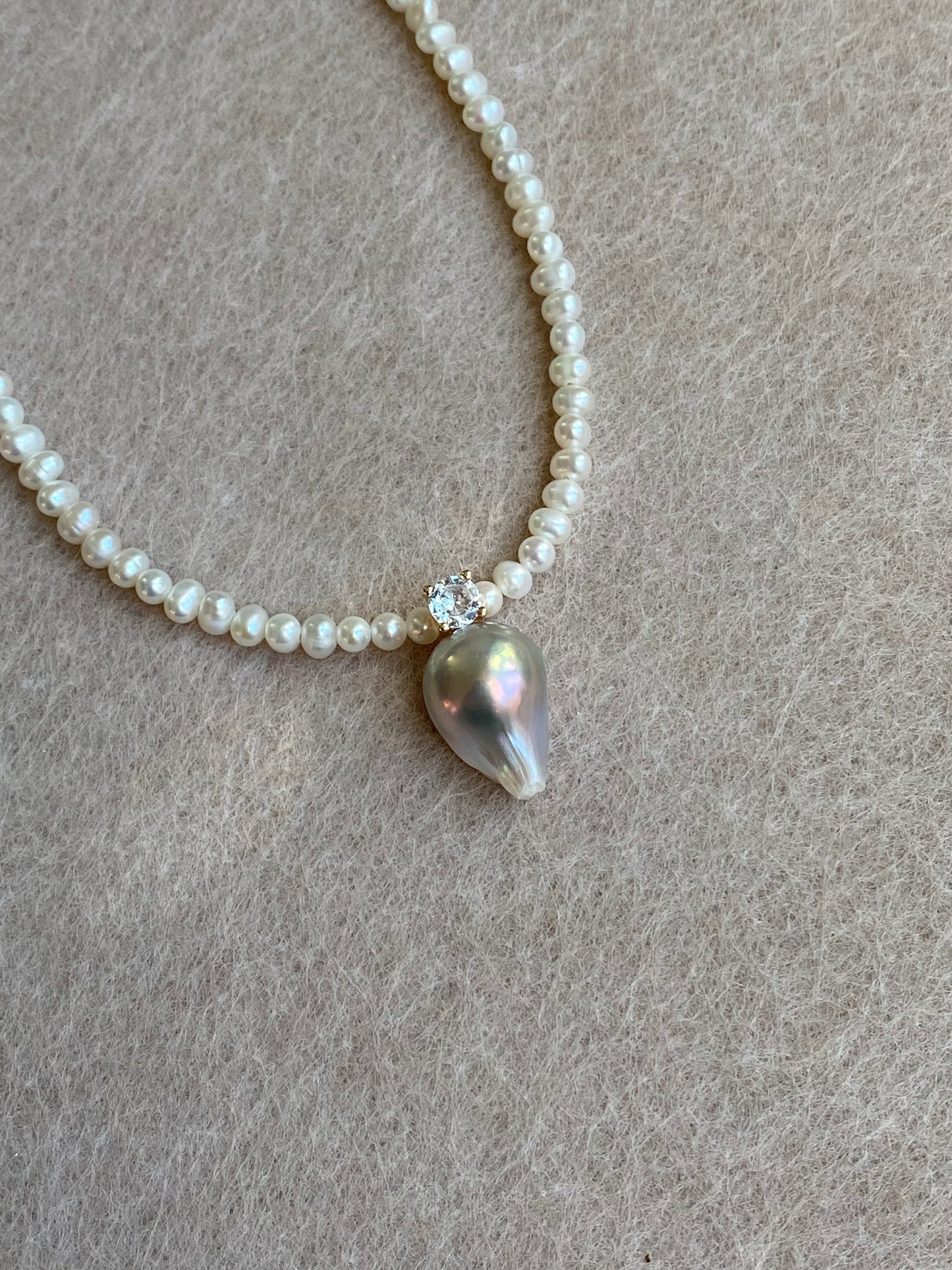 Elegant Dainty Natural freshwater baroque pearl pendant necklace custom made pendant choker necklace birthday gift for her anniversary gift