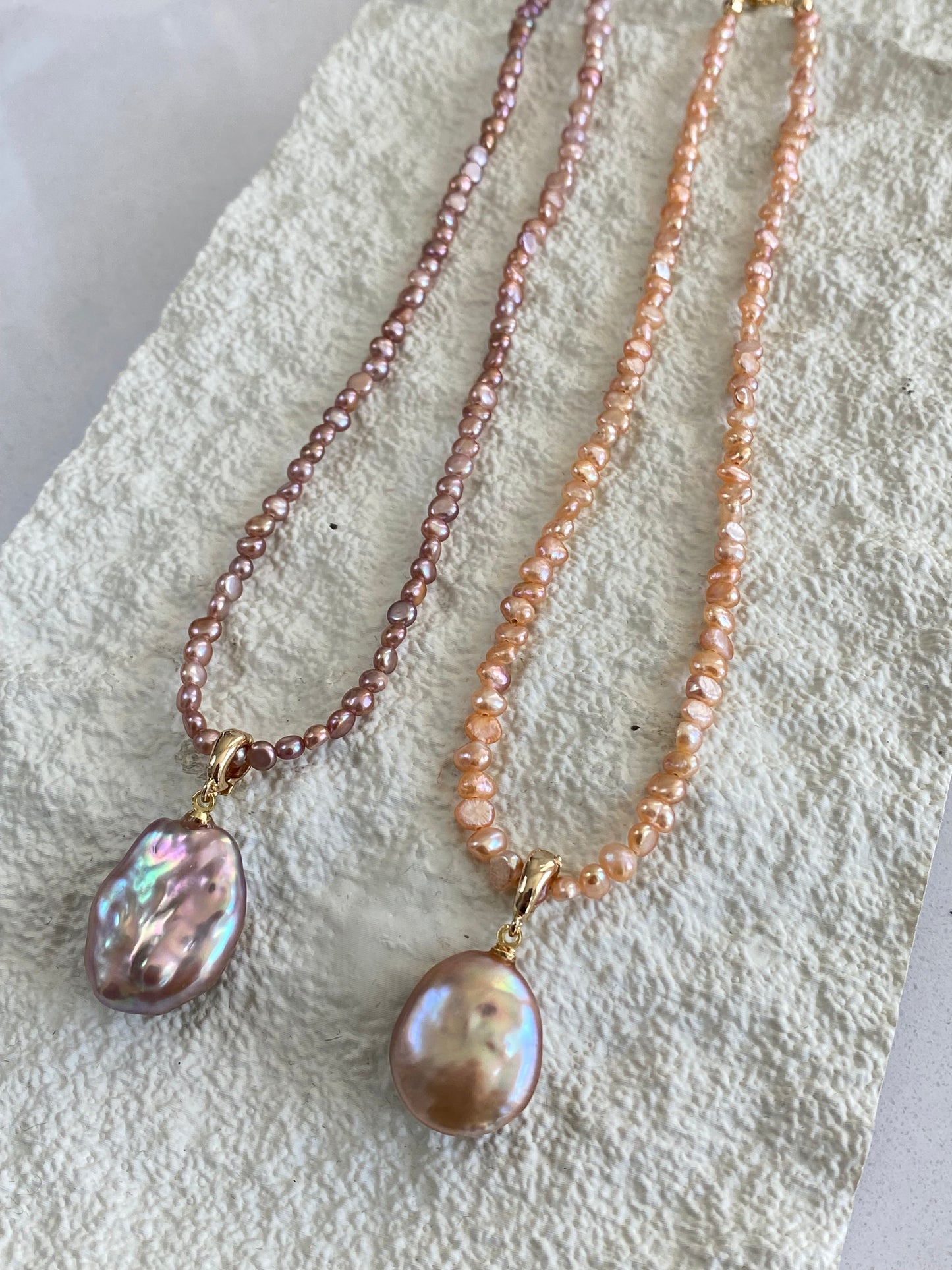 Spring exclusives Handmade Minimalist tiny colorful petal pearl dainty chocker necklace with removal pendant gift for her anniversary gift