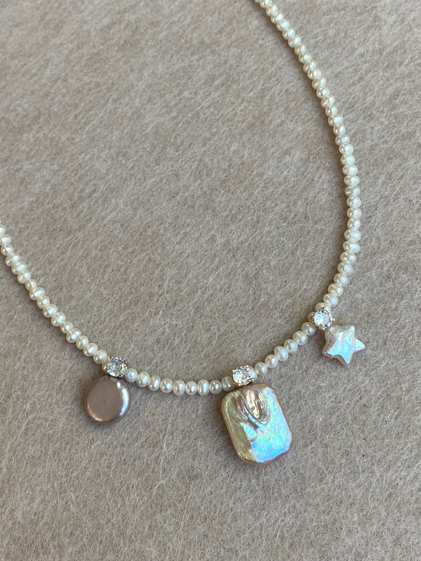 Elegant Dainty Natural freshwater baroque pearl pendant necklace custom made pendant choker necklace birthday gift for her anniversary gift