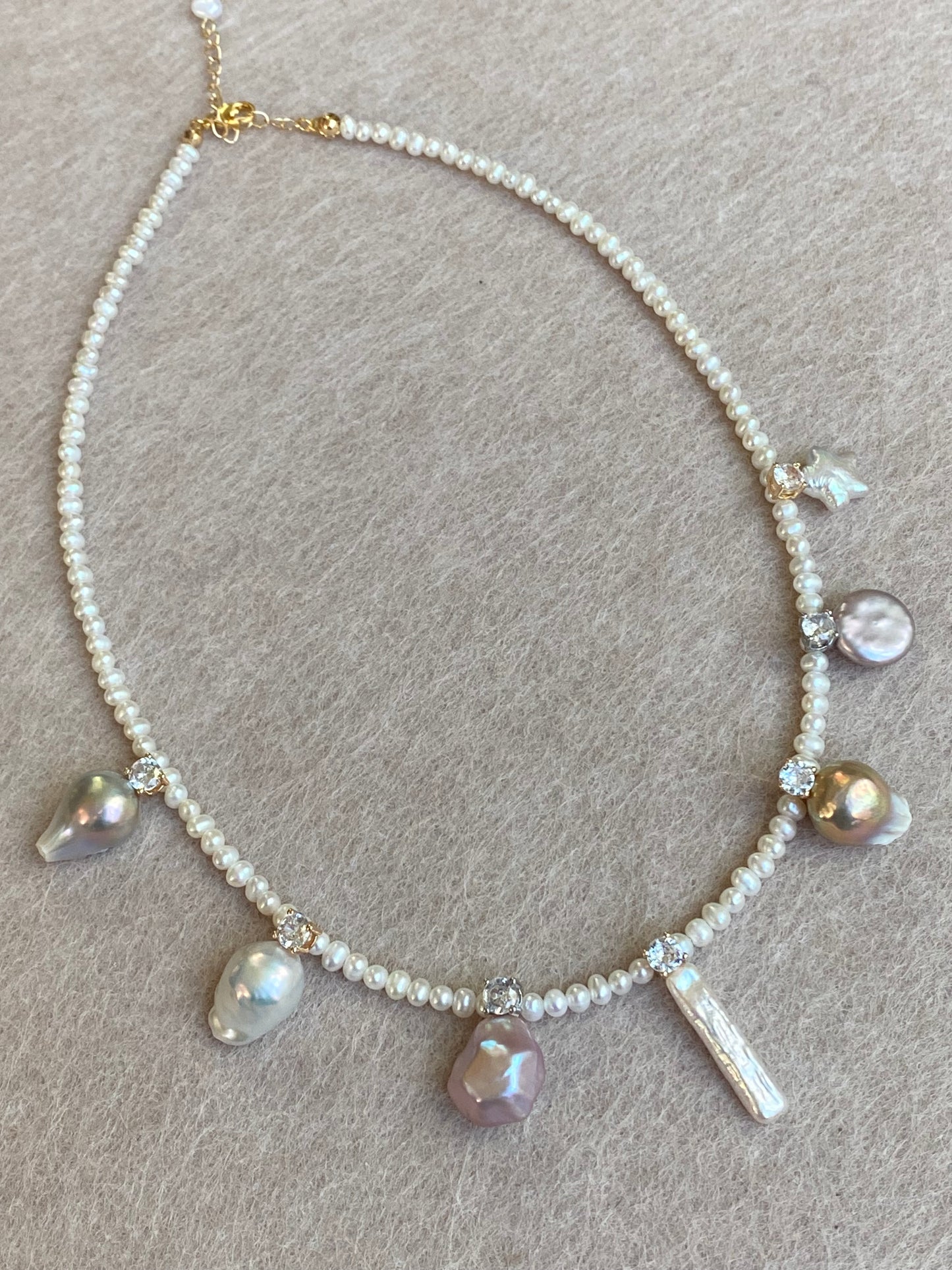 Elegant Dainty Natural freshwater baroque pearl pendant necklace custom made pendant choker necklace birthday gift for her anniversary gift