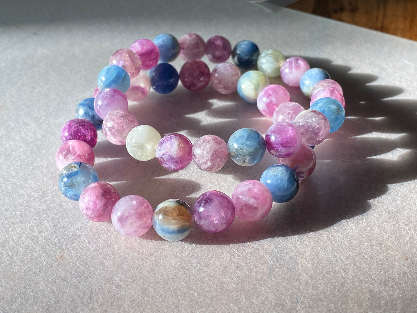 AAAA grade natural colorful mix Lepidolite bracelet, Mica Rutilated Quartz gift for her,birthday gift dainty meditation crystal bracelet