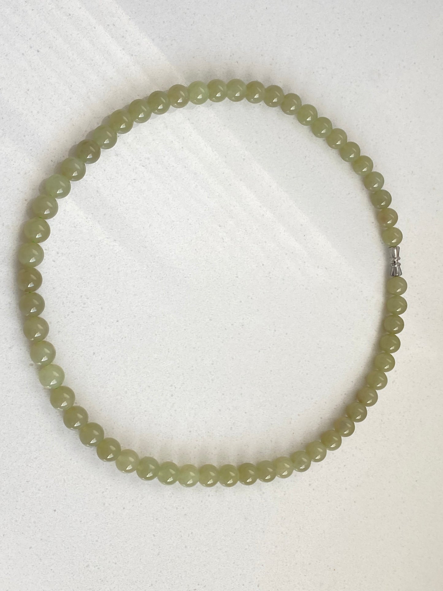 High Grade Natural Light Green Smooth Round Lucky Jade Bead Necklace | birthdays Gift| anniversaries gift-mothers day gift for her-翡翠-ヒスイ
