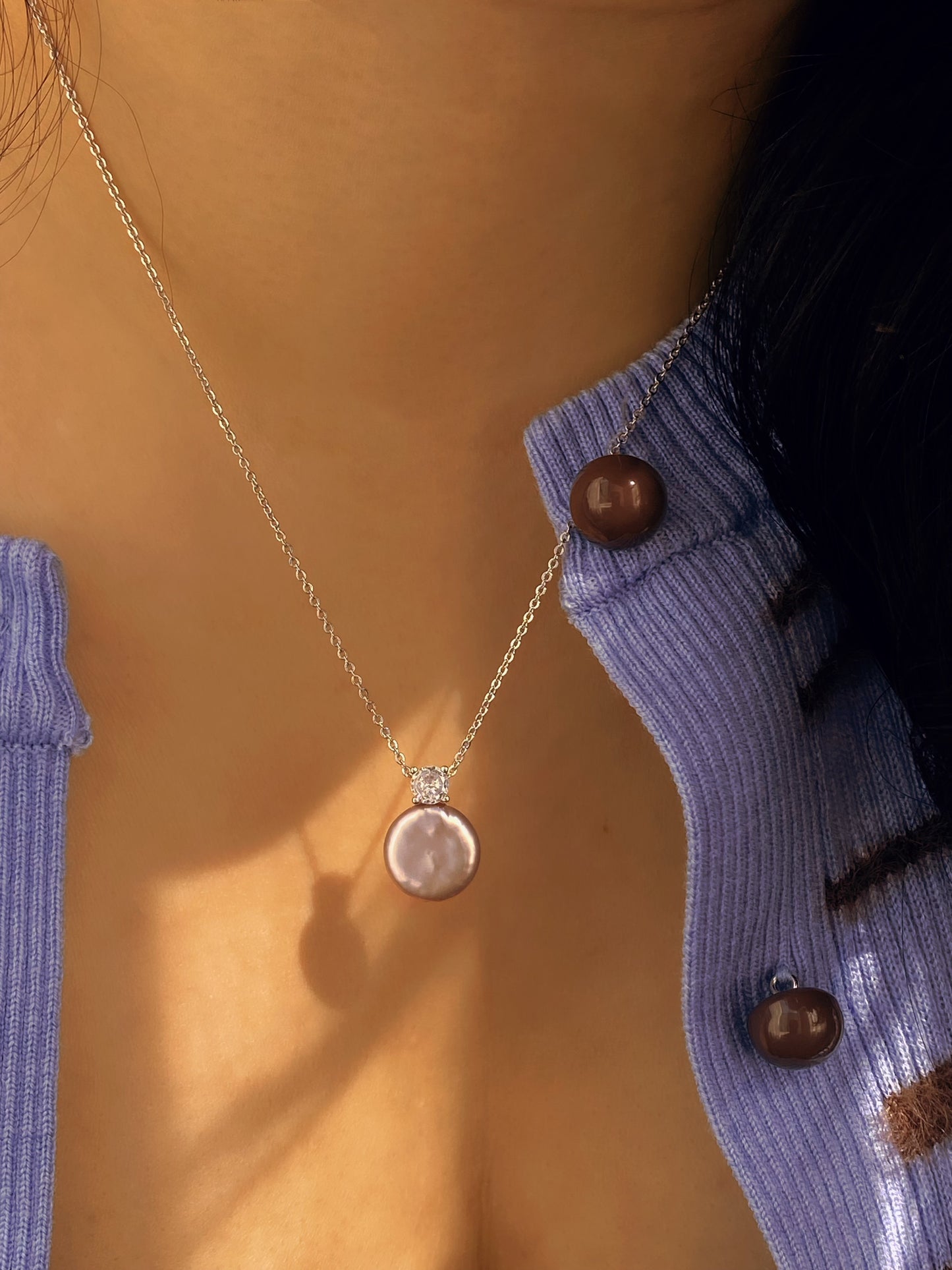 Elegant Dainty Natural freshwater baroque pearl pendant necklace custom made pendant choker necklace birthday gift for her anniversary gift