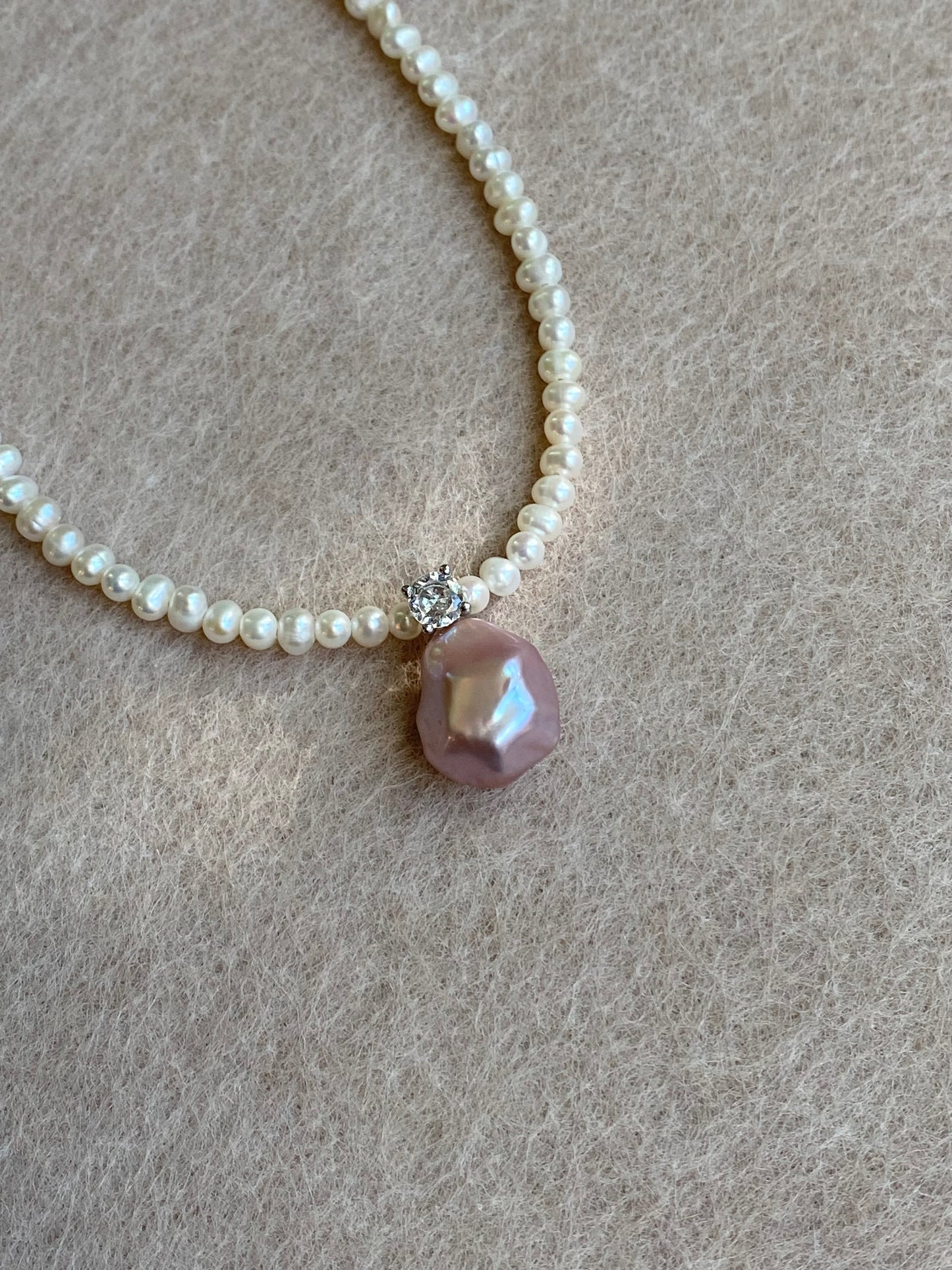 Elegant Dainty Natural freshwater baroque pearl pendant necklace custom made pendant choker necklace birthday gift for her anniversary gift