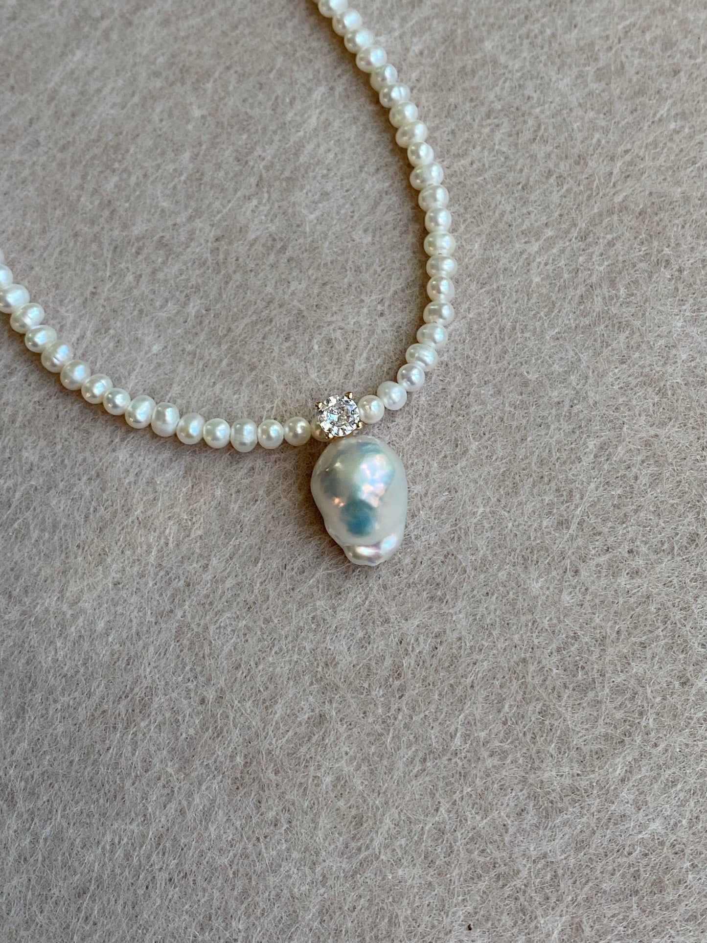 Elegant Dainty Natural freshwater baroque pearl pendant necklace custom made pendant choker necklace birthday gift for her anniversary gift