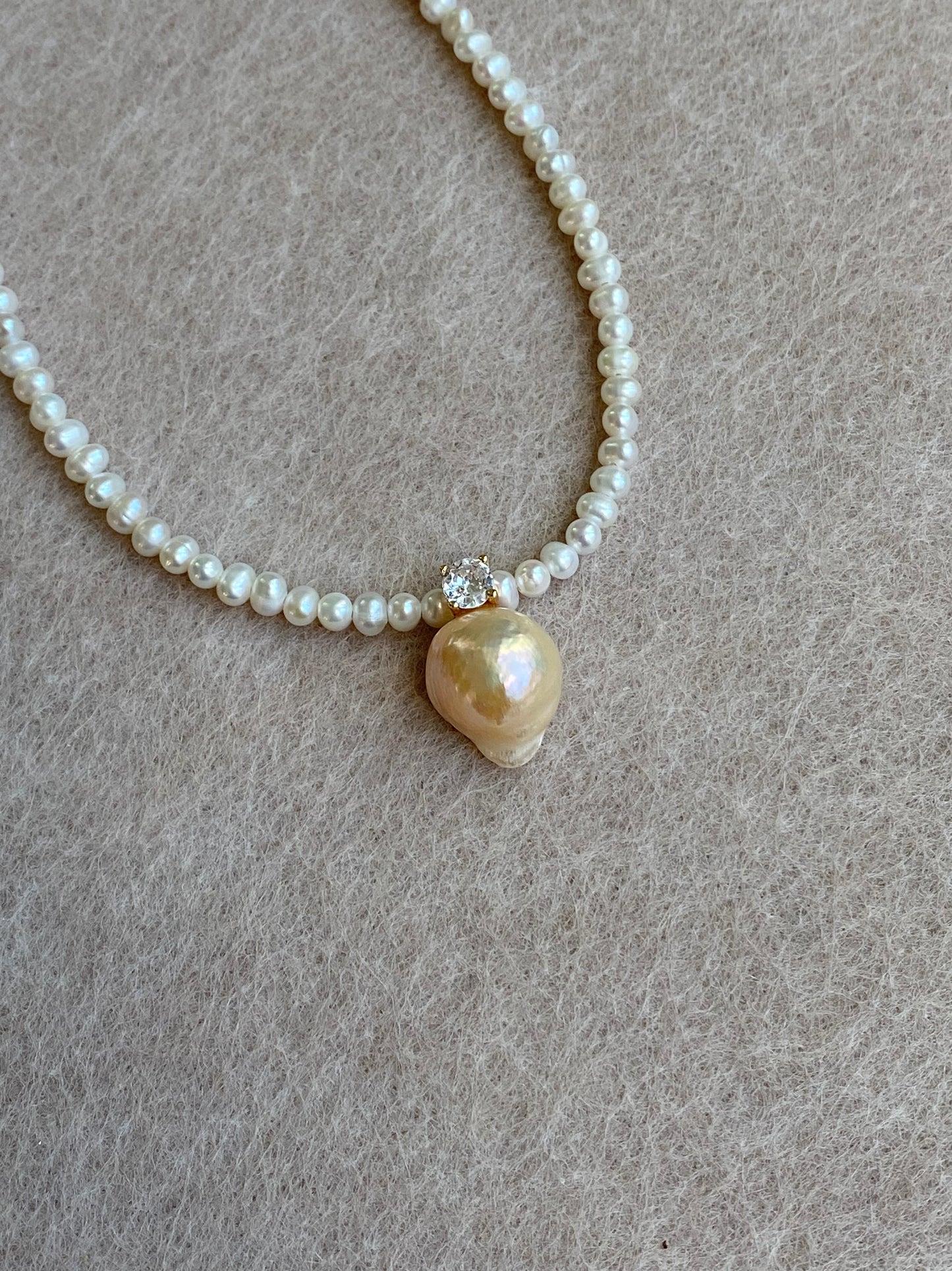 Elegant Dainty Natural freshwater baroque pearl pendant necklace custom made pendant choker necklace birthday gift for her anniversary gift