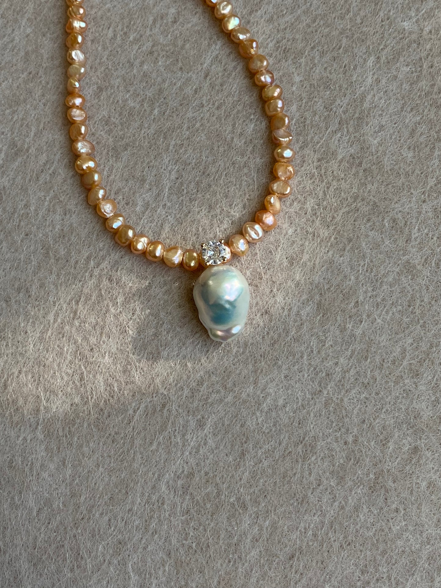 Elegant Dainty Natural freshwater baroque pearl pendant necklace custom made pendant choker necklace birthday gift for her anniversary gift