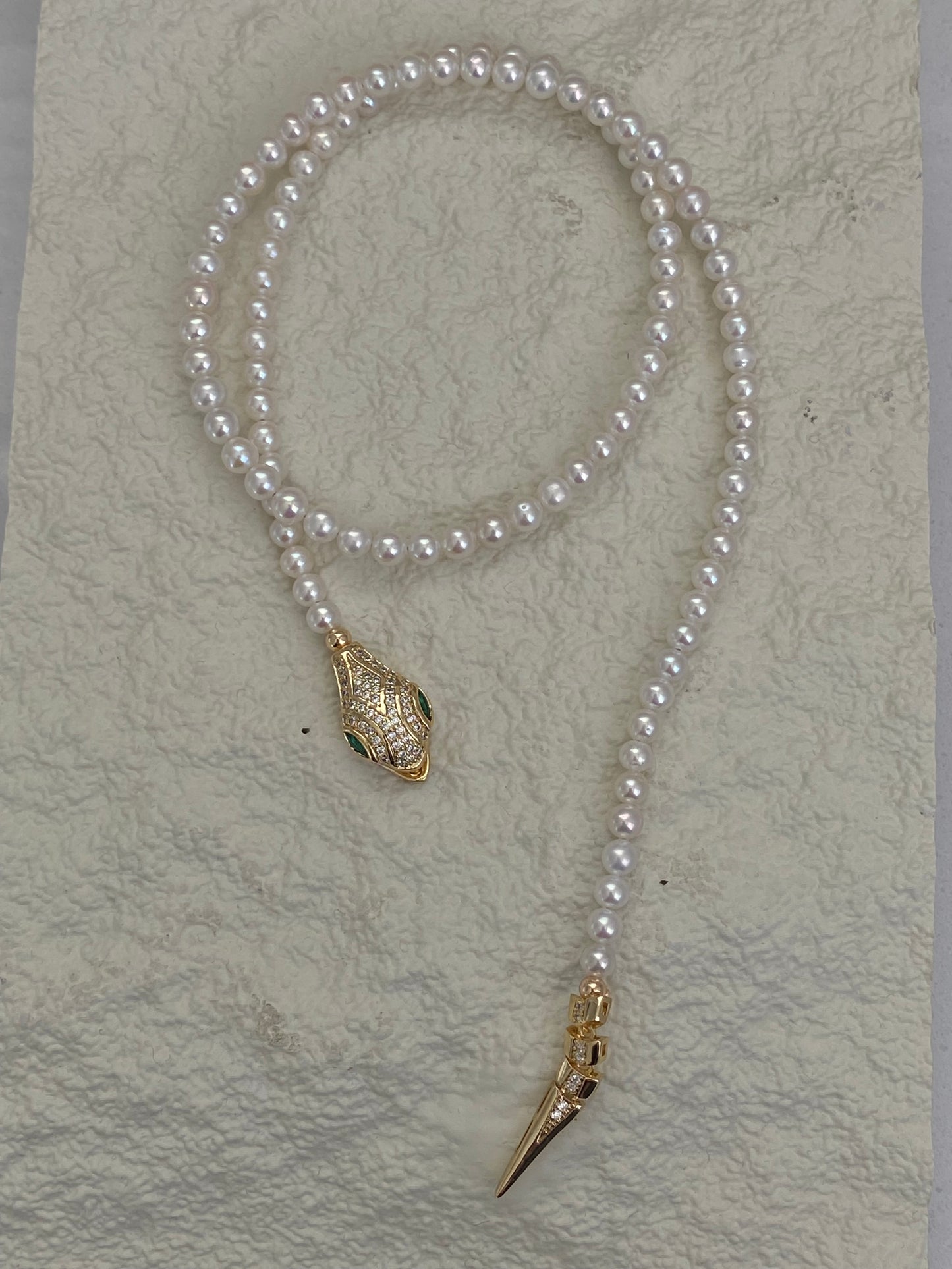 Unique Luxury Freshwater Pearl Adjustable Pearl Necklace with Snake Clasp Choker Necklace Wedding Jewelry gift for her anniversary gift