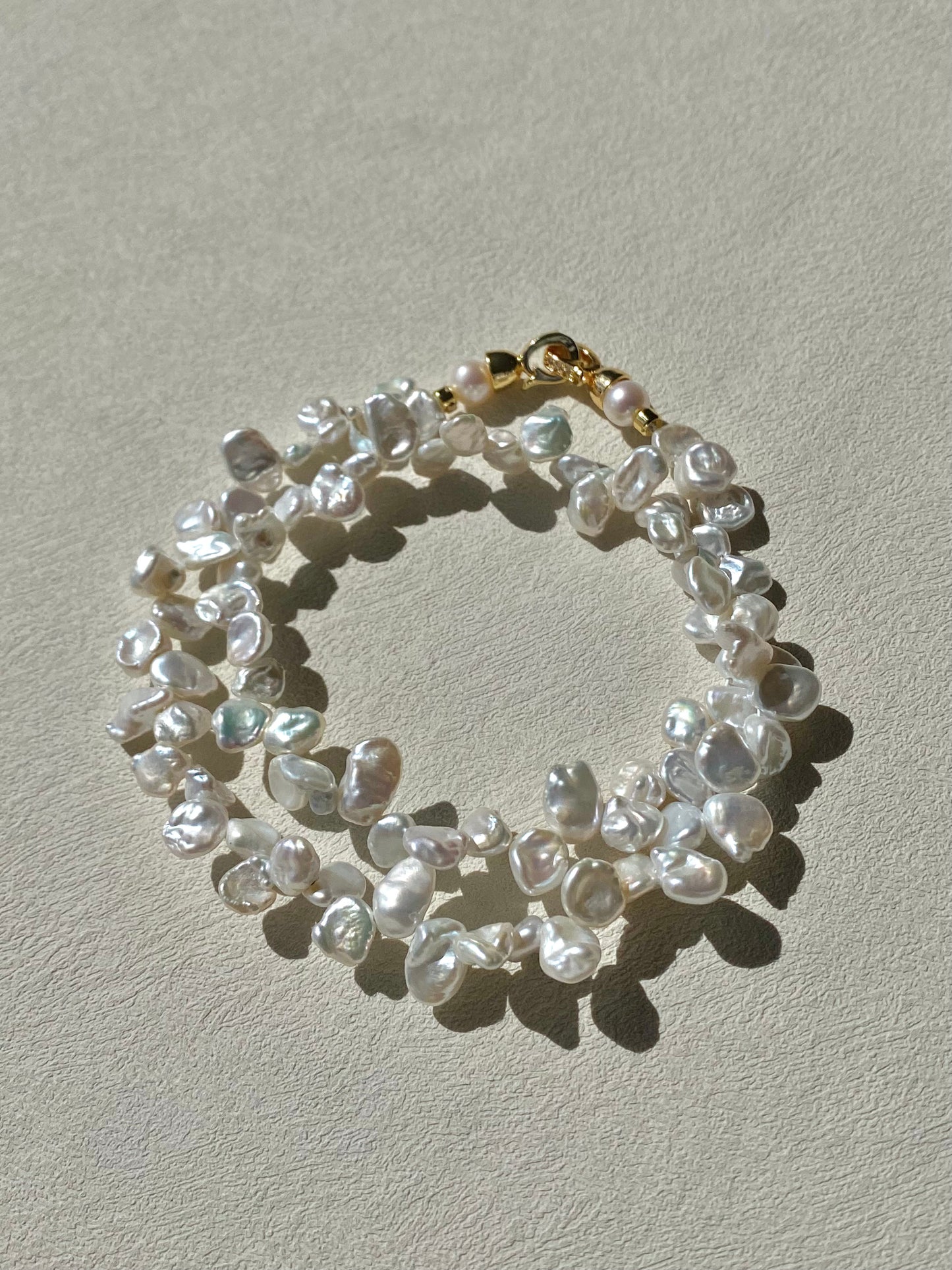 Blooming Flowers Layering Pearl Choker Elegant Baroque Pearl Jewelry Statement Pearl Necklace anniversary gift for her Bridesmaid Gift
