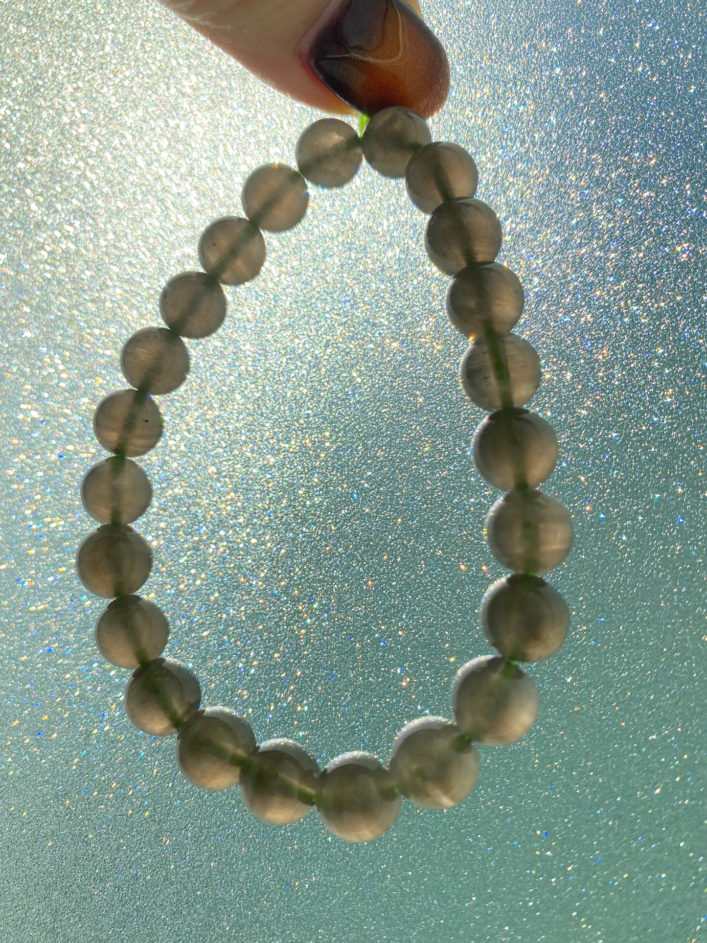 Natural Cintamani Saffordite Tektite Bracelet, wishing stone, Saffordite Tektites, Arizona Tektitest polished round bead bracelet