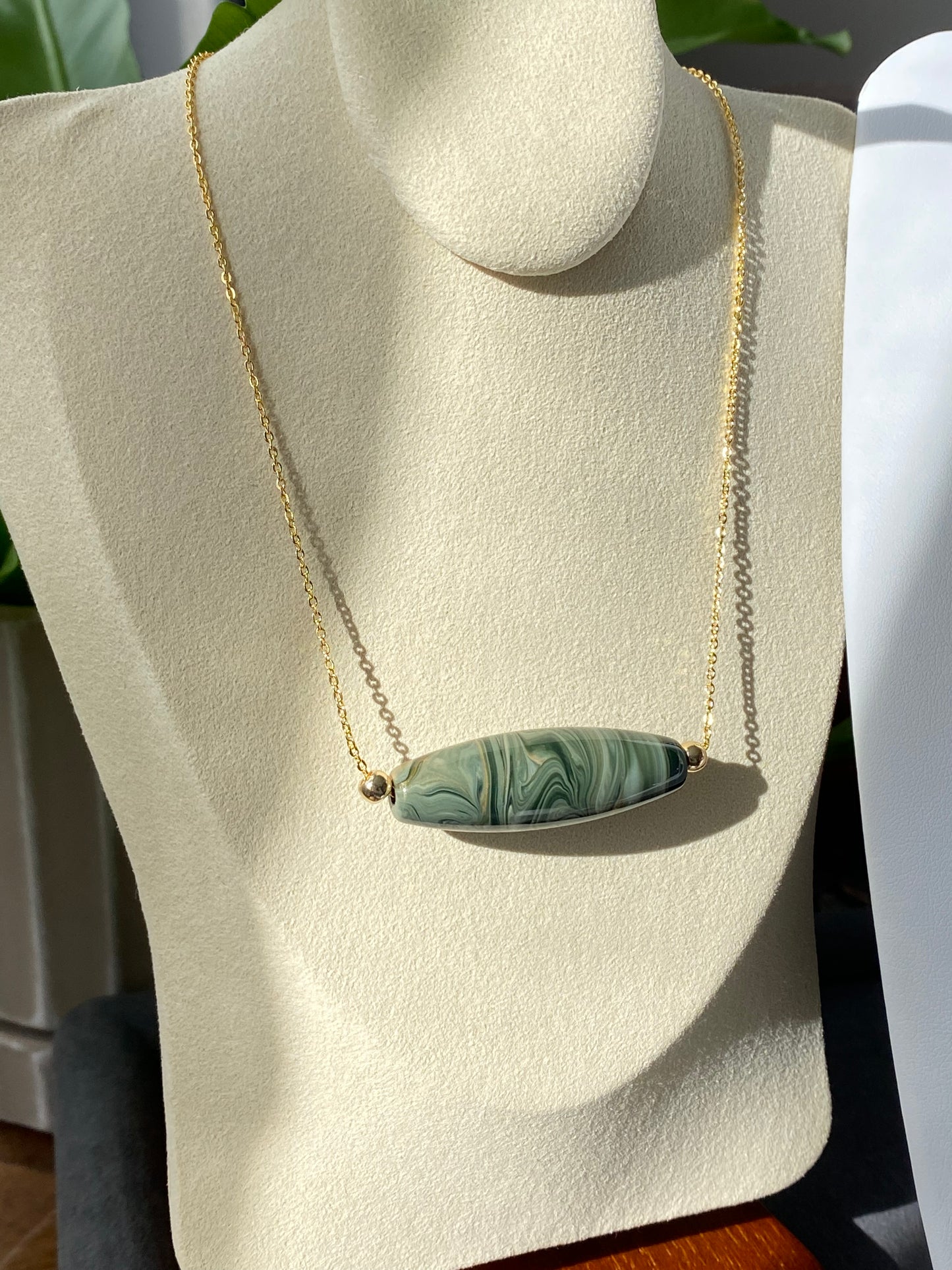Museum of Art China lacquer Coated on black ebony Gold Powder Pendant Necklace,Gift for her,gift for him,handmade pendant,unusual gift