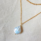 Double Layered Baroque Pearl Pendant Necklace – Elegant 18K Gold-Plated Chain
