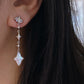 Dainty elegant Dreamworld Baroque cross star Pearl Drop Earring