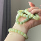 AAA  Natural light green Jade square bead handmade Bracelet Best lucky Gift for her,gift for Mom,meditation crystal bracelet gift for him