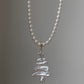 Rare found handmade natural baroque pearls christmas tree removable pendant,holiday gift