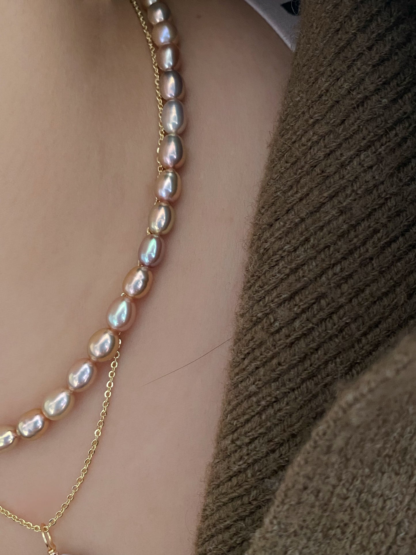 Classic Timeless Pearl Necklace - Elegant Rice Pearl Jewelry for Every Occasion