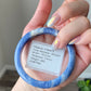 Natural blue and white spiritual and mental healing Kyanite Bangle- Throat and Third Eye Chakras