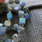 Natural High Grade Blue Fire Rainbow Fire Labradorite square Beaded Bracelet,Groomsman gifts,Bridesmaid Gifts