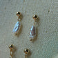 freshwater pearls keshi nuggets super luster dangle studd earring,holiday gift,christmas gift