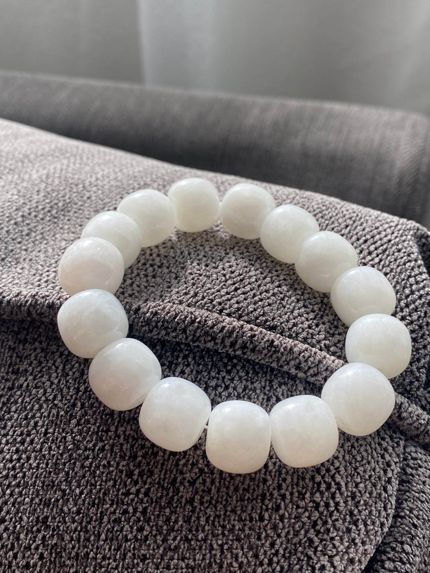 Natural Grade A Hetian White Jade Bracelet,Serenity & Healing Luxury Lucky Jewelry