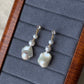 Freshwater Baroque pearl earrings Elegant Dangling earrings Unique Handmade dangle earrings Bridal Jewelry Bridesmaid Gift For her
