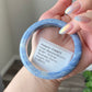 Natural blue and white spiritual and mental healing Kyanite Bangle- Throat and Third Eye Chakras