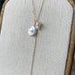 Freshwater pearl flower petal shape dangle pendant necklace,gift for her,holiday gift