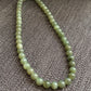 High Grade Natural Lake Green Smooth Round Jade Bead Necklace 9mm | Lucky | birthdays Gift|  anniversaries gift