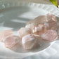 Natural Snowflake Phantom quartz,pink garden quartz irregular barrel shape bead