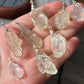 Natural Libyan Gold Tektite/Libyan Desert Glass Raw rock high energy wire pendant-