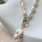 Rare pearl handmade Jewelry necklace with removable baroque pearl Necklace,anniversary gift