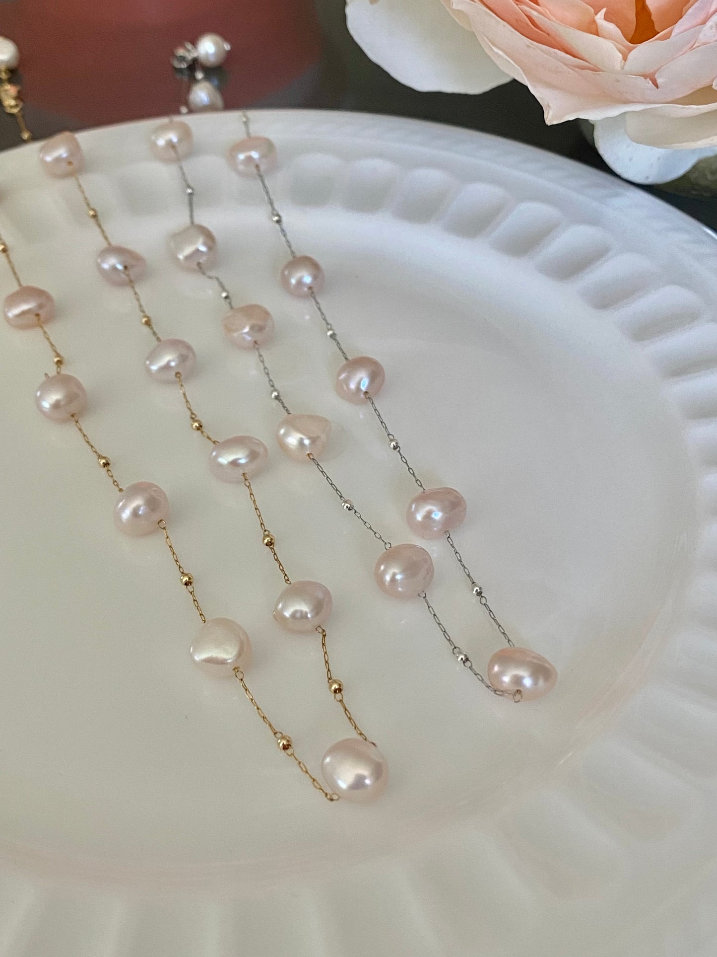 Stellar Elegance:Starry Sky Pearl/Tears of Pearl Natural Freshwater baroque pearls Handmade Multiple use necklace/chocker Necklace