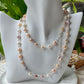 Natural freshwater pearl candy baroque nuggest stone multiple use long necklace,gift for her