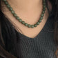 High Grade Natural Lake Green Smooth Round Jade Bead Necklace 9mm | Lucky | birthdays Gift|  anniversaries gift