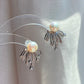 Convertible Pearl Firework Earrings 2 in 1 Sparkling Detachable Studs