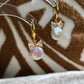 Handmade Natural Baroque Coin Pearl with Zircon Bow Hook Earrings,Cute Bow earring Elegant Dainty earring, Wedding Earrings, Bridesmaid Gift