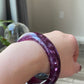 Handcrafted  Super Flash  Natural Lepidolite Bangle Bracelet - Balance Your Spirit and Style