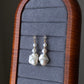 Freshwater Baroque pearl earrings Elegant Dangling earrings Unique Handmade dangle earrings Bridal Jewelry Bridesmaid Gift For her