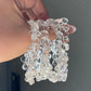 Natural Clear Quartz Raw Rock style Bracelet - Energy Purification & Inner Peace