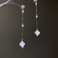 Celeste Wish Dangle Earrings Baroque Pearl Earrings Layering Earrings, Wedding Jewelry, Elegant Pearl Drop Earrings, Handmade Gift for Her