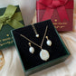 Best gift for her, Freshwater pearls earring with baroque pendant necklace,christmas gift set