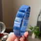 AAAAA Grade Natural Blue Kyanite rectangle bead bracelet，bangle bracelet,gift for her,Clarity & Growth