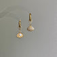 starfish shell Akoya earrings, mismatched earrings, zircon earrings, asymmetrical earrings,  pearl pendant, elegant Dainty gift for her