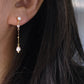 Celeste Wish Dangle Earrings Baroque Pearl Earrings Layering Earrings, Wedding Jewelry, Elegant Pearl Drop Earrings, Handmade Gift for Her