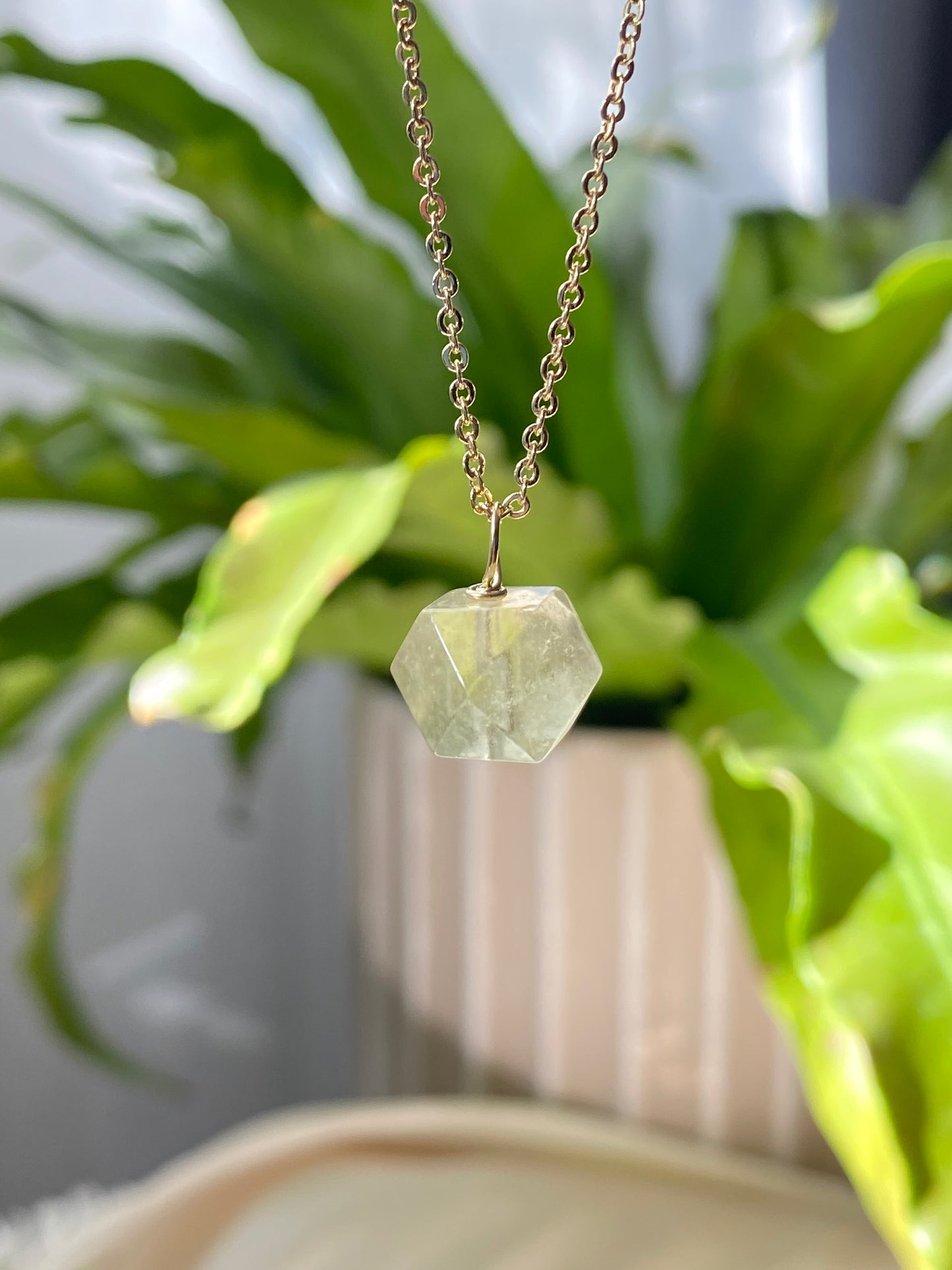 Libyan Desert Glass Tektite  Necklace - Energy Healing Crystal for Clarity & Protection