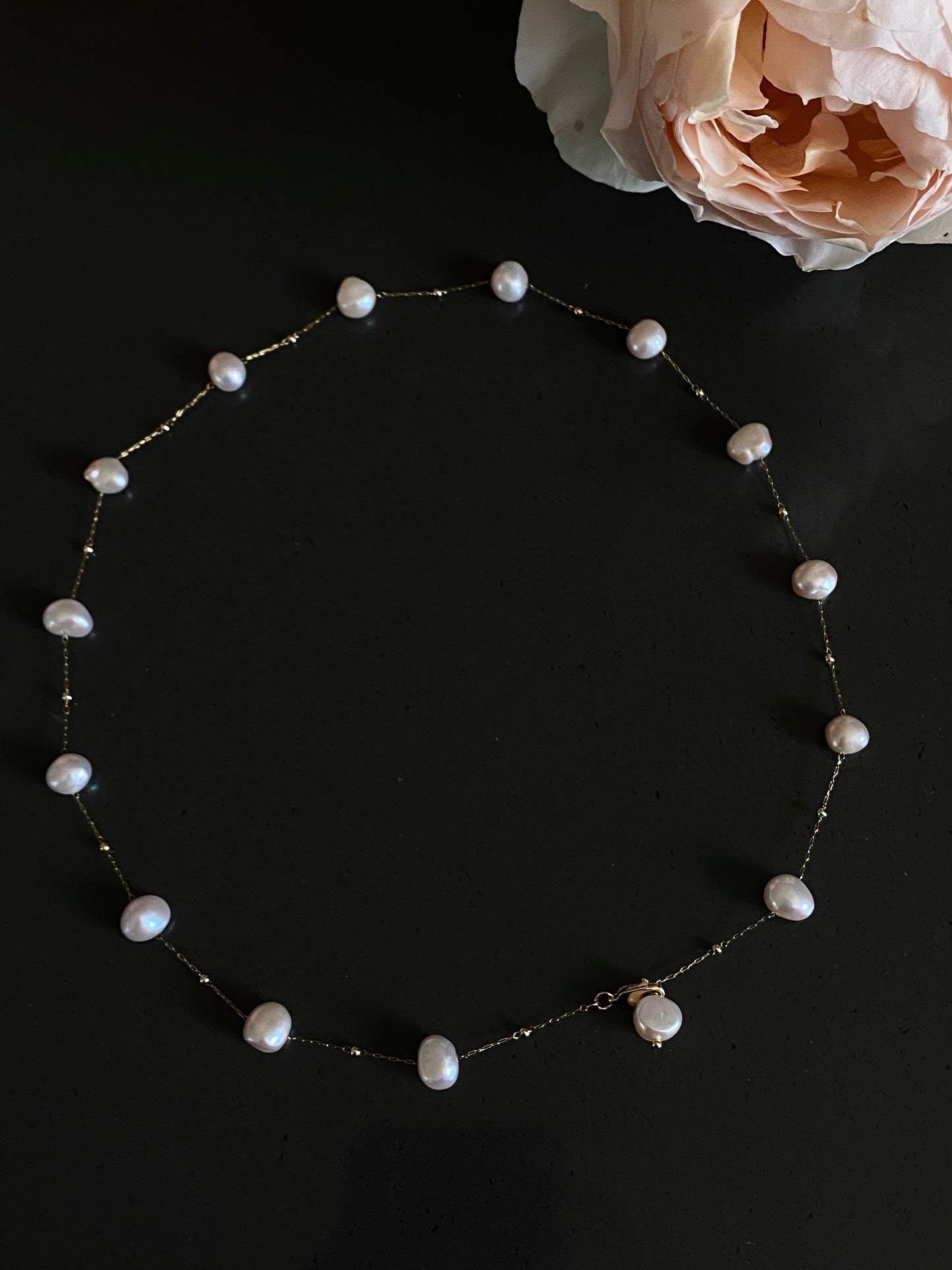 Stellar Elegance:Starry Sky Pearl/Tears of Pearl Natural Freshwater baroque pearls Handmade Multiple use necklace/chocker Necklace